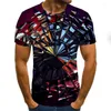 Męskie koszule 3d geometryczne mężczyzn Tshirt Summer Printed Tops TEE Man Ubranie Hip Hop Zabawne