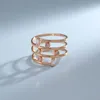 Cluster Rings 585 Rose Gold Finger Knuckle For Women Decoration Spring Gothic Micro Inlay Zircon Beach Summer Jewelry Party Fashion Ring