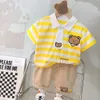 SetsSuits Children Line Boys Clothes Set Summer 2023 Fashion Style Cotton High Quality Child Suit Kids Costum For 1y 2 Years A016 230510