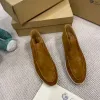 LP PIANA Open Walk stivaletti in pelle scamosciata Vera pelle di lusso designer slip on scarpe da uomo stivaletto corto tacco basso punta arrotondata stivaletti Martin fabbrica Calzature