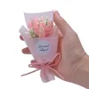 Dekorativa blommor konstgjorda blommor mini bukett bröllop dekoration alla hjärtans dag diy hantverk förpackning gåvor po props jul