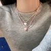 Anhänger Halsketten Candy Farbe Herz Perlen Halskette 2023 Sommer Böhmen Koreanische Süße Farbige Perlen Choker Für Frauen Mädchen Schmuck