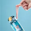 Kids Cartoon Water Sippy Cup With Straw Cute Bear Leakproof Water Bottles Outdoor Portable Drink Bottle Children's Lovely Cup