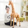 Commercio all'ingrosso enorme vita reale giraffa giocattoli di peluche bambole di peluche carino simulazione morbida bambola di giraffa regalo di compleanno di alta qualità giocattolo per bambini 60 cm / 80 cm / 100 cm