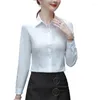 Bloups feminina Branca Black Mulher Office Camise