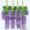 Artificial Ivy Flowers Silk Flower Wisteria Vine Flower Rattan For Wedding Centerpieces Decorations Bouquet Garland Home Ornament GA162