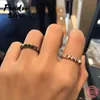 Cluster Rings Fashion Charm Sterling Silver Copy 1: 1 Rose Gold Spike Ring Black and Green 2023