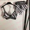 Sexig tvådelar Bikini Set Summer Semester Swimwear Beach Wear Fashion Print Letter Women Swimsuit1985