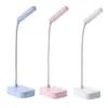 Table Lamps LED Desk Lamp Battery Powered Reading Eye Protection Study Night Light White Pink Book Lights For Bedroom