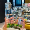 Nuova bottiglia d'acqua da 2 litri di grande capacità Tazza di succo di latte trasparente Sport da viaggio all'aperto Bottiglia di vetro da tè portatile a tenuta stagna