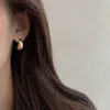 Ins C-shaped Metal Water Drop Earrings High-end Niche Temperament Fashion Online Celebrity Trendy Charming Jewelry