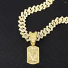 Pendant Necklaces Men Hip Hop Rapper Jewelry Necklace Cleopatra Religious Jesus Portrait For Women Stainless Steel Chain