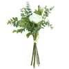 Fiori decorativi Fiore realistico Sposa Damigella d'onore Bouquet da sposa Bouquet di fiori artificiali per vasi Decorazione per feste domestiche