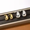 Ins C-shaped Metal Water Drop Earrings High-end Niche Temperament Fashion Online Celebrity Trendy Charming Jewelry TLRW