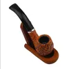 Smoking Pipes Yellow Exquisite Texture Filter Pipe Filter Mouth Bakelite Pipe Curved Handle Acrylic Pipe