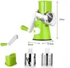 Fruktgrönsaksverktyg Vegetabiliska mandolinskivare Multipurpose Fruit Vegetabiliska Cutter Potato Cheese Shredder Rotary Trum Ritrer Chopper Kök Gadgets 230511