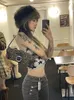 Women's Tanks Camis Atasan Tabung Wanita Gotik Keren Musim Panas Crop Top Peri Cetak Bintang Kaus Grunge Y2k Ramping 2023 Emo Fashion Seksi Korea 230510