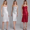 Women's Sleepwear Camisola Ladies Nightwear Satin Sexy Sleeveless Sling Night Female Lingerie Ice Silk Nightgown Homedress