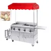 Type de gaz commercial plaque chauffante friteuse Kanto Machine de cuisson Teppanyaki équipement plat gril gril calmar