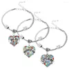Braccialetti di collegamento 12PC Family Love Beads Chain Little Middle Big Sis Colorful Crystal Heart Charm Jewelry Donna Ragazze Regali Braccialetti