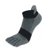 Sportstrumpor 1 par Fem finger Ankle Sport Socks Cotton Mens randiga mesh andningsbara formning av anti-friktion Inga showstrumpor med tårna 39-46 P230511