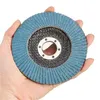 Efterbehandlingsprodukter 5st Quality Flap Disc 115/125mm slipning slipad dyna 40/60/80/120 Grit sliphjul för vinkelkvarn metallpolering 230511