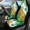 Housses de siège de voiture St. Patrick's Day Four Leaf Clover Design Pattern Automobile Seats Protector Slip-Resistant Confortable Lot de 2