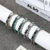 Link Bracelets 1PC Tigers Eye Obsidians Malachite Wristband Stress Relief Bangles 8mm Beads With Chain Women Mens Fashion Jewelry