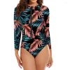 Maillots de bain pour femmes Surf Wear plage fermeture éclair maillot de bain à manches longues plongée Monokini femmes maillot de bain 2023 combinaisons Feminino été