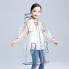 Vêtements de pluie Transparent Rainbow Edge Enfants Imperméable Imperméable EVA Enfants Manteau De Pluie Coupe-Vent Veste De Pluie Poncho Chapeau Maternelle Vêtements De Pluie 230511