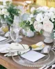 Table Napkin 4pcs Yellow Tulip Flower Simple Square 50cm Party Wedding Decoration Cloth Kitchen Dinner Serving Napkins