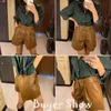 Women's Shorts PU Leather Allmatch Sashes Wide Leg Ladies Sexy Autumn Winter 230510