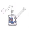 Bruciatore a nafta in vetro portatile Bong Narghilè Mobius Stereo Matrix Perc Beaker Bong Bubbler Fumo Tubi ad acqua Recycler Dab Rigs con tubo per bruciatore a nafta in vetro maschio da 14 mm