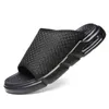 Slippels Heren luchtkussen voor mannen buiten Summer Fashion Flat Black Light Shoes Solid Color Casual Male schoen Slides 230510