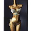 Costumi da bagno da donna 2023 Bikini da vacanza con diamanti Set da bagno da donna sexy con strass Bling Stones Beachwear