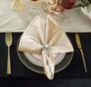 Tabellservett NP014 Custom Made 10st/ Lot Wedding 40cm*40 cm Bourgogne Dark Green Dusty Pink Gold Royal Blue No Buckle Velvet Table Servett 230511