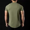 Hommes Polos Plaine T-shirt Hommes Mode T-shirts D'été Coton À Manches Courtes T-shirt Fitness Hommes Gym Vêtements Casual Sports T-shirts 230511