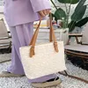 Borse da sera Fiori di pizzo Borsa a tracolla da donna Tote Canvas Borsa casual di design di grande capacità per le donne Viaggi al mare Ladies