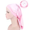 Bonnet de douche en Satin imperméable réutilisable serviette bain sommeil chapeaux pour femmes cheveux longs cheveux bouclés naturels séchage rapide Bonnet doux