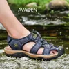 Sandaler Beach Sandal för män Round Toe Casual Platform utomhus Bekväm trendig allmatch andningsbar mode nonslip sko sommaren huvud 230510