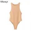 Kobiety Jumpsuits Rompers Klkxmyt Summer Ins Fashion Blogger 8 Kolor elastyczne seksowne body czołgowe kobiety Rompers Bodysuit Combinaison Femme Tops 230510