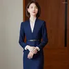 Two Piece Dress Skirt Suit Women Formal Uniform Styles Blazers Suits With Tops & For Ladies Office Work Wear Professional Spring