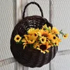 Kosze do przechowywania ręcznie wykonane wazon rattanu ekologiczny na ścianie wiszący pojemnik koszyk wiklinowy koszyk gniazdo kwiatowy dekoracja domu 230510