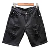 Männer Shorts Sommer weiß schwarz Khaki Männer zerrissene lose gerade Jeans kurze Mode Hip Hop Bermuda Löcher Casual Denim Cargo Shorts 230511