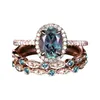 Cluster Rings Single Ring Fashion Women's Rhinestone Inlaid Letter Gift Summer Jewelry Exquisite Luxury
