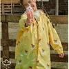 Rain Gear Children Waterproof Rain Coat Conjoined Design Rain Poncho Cute Print Rain Cover Safety Reflective Strip Rain Clothes 230511