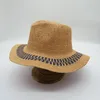 Berretti Coreano Stilista di Carta A Righe Cappelli di Paglia Per Donna Uomo Panama Jazz Cap Cappello a Tesa Larga Beach Sun Chapeau Femme 2023