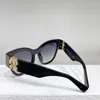 Classic cat eye design eyewear fashionable lady luxury brand with golden letter logo on temples Black frame women outdoor travel sunglasses 01YS Occhiali da sole
