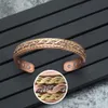 Urok Bracelets Vinterly Energy magnetyczne miedziane miedź skręcone szeroko dla kobiet regulowane otwarte mankiety Banles Men 230511