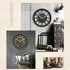 Wandklokken Vintage klok woonkamer metalen aanwijzer Home Decor Hanging Ornament Plastic Shell Quartz Mute Sweep Watch